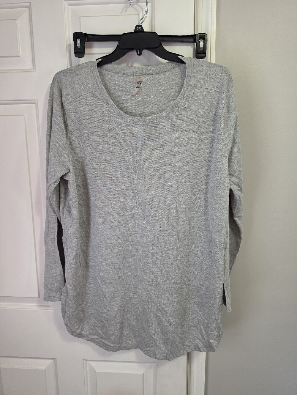Mono B Grey Long Sleeve Tunic High Side Slits NWT 3x